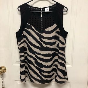 Cabi Zebra Print Sleeveless Top